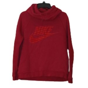 Nike Red Cowl Neck Hoodie